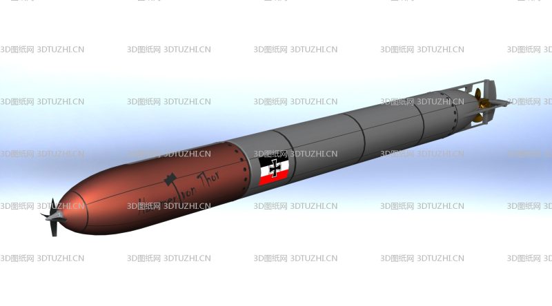 美国角鲨号潜艇-3D图纸网