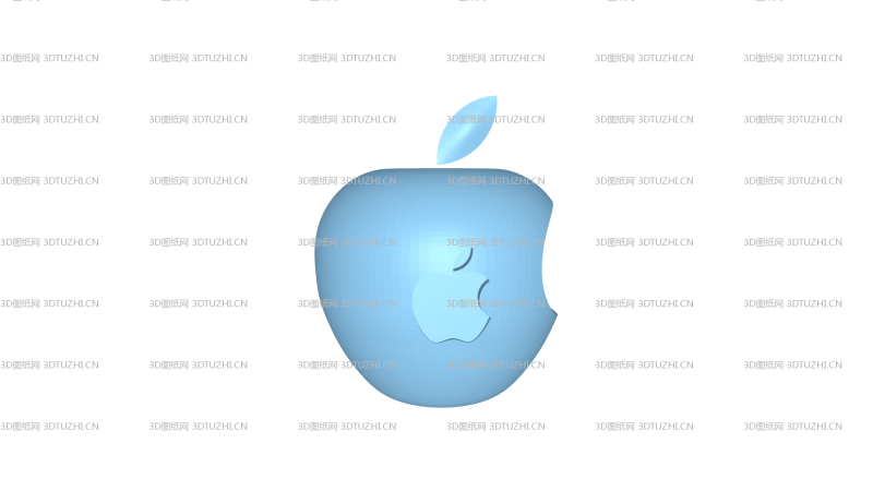 3D苹果徽标-3D图纸网