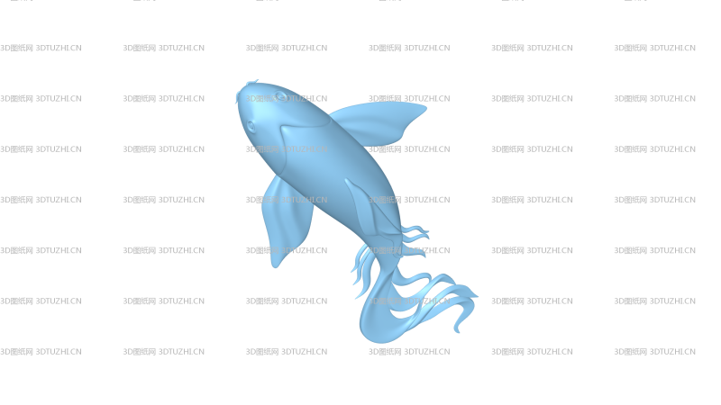 鱼金鱼龙鱼招财鱼斗鱼-3D图纸网