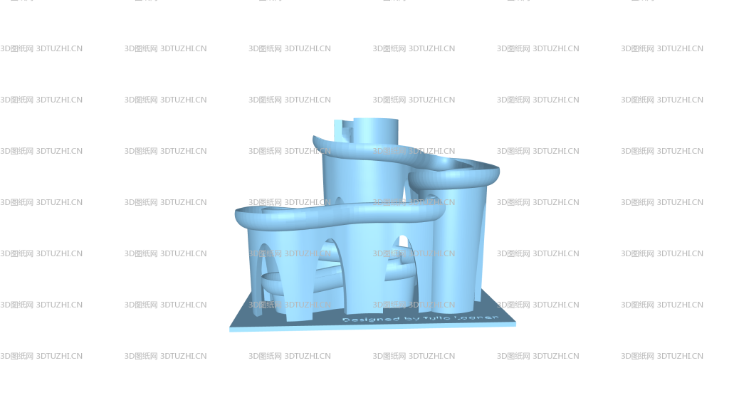 滑梯小孩滑滑梯-3D图纸网