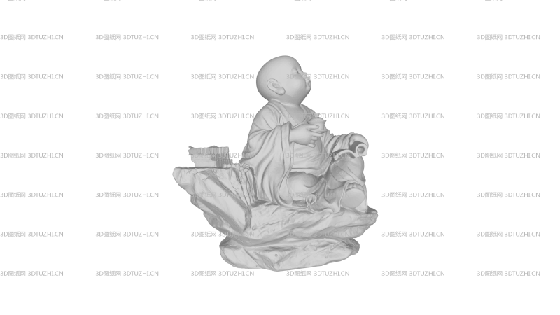 茶趣小佛模型-3D图纸网