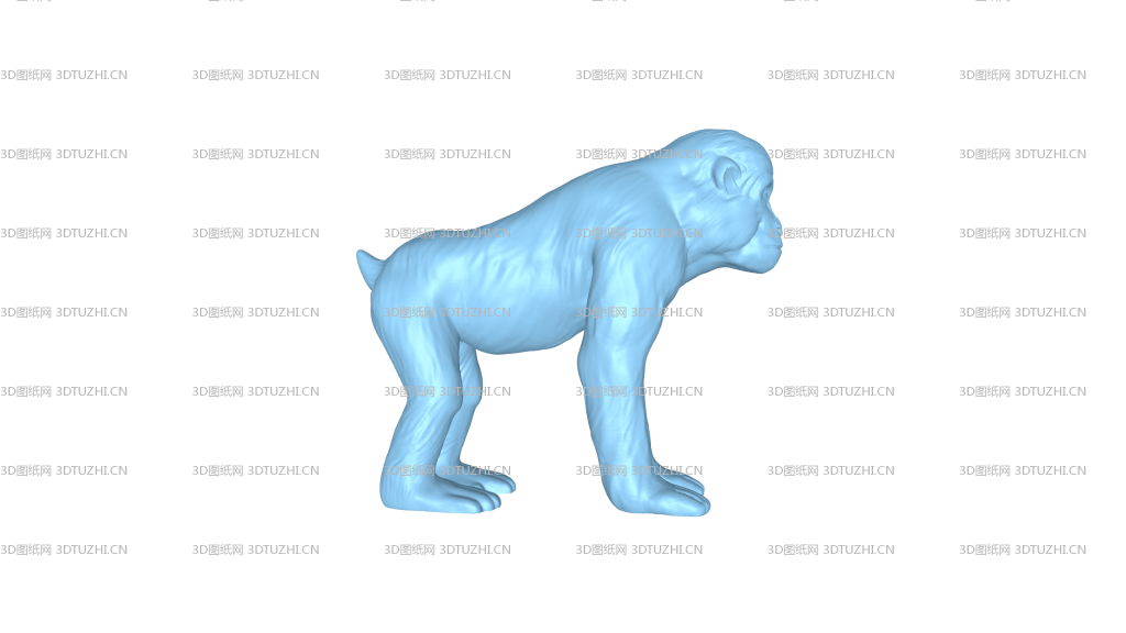 猴子模型MONKEY-3D图纸网