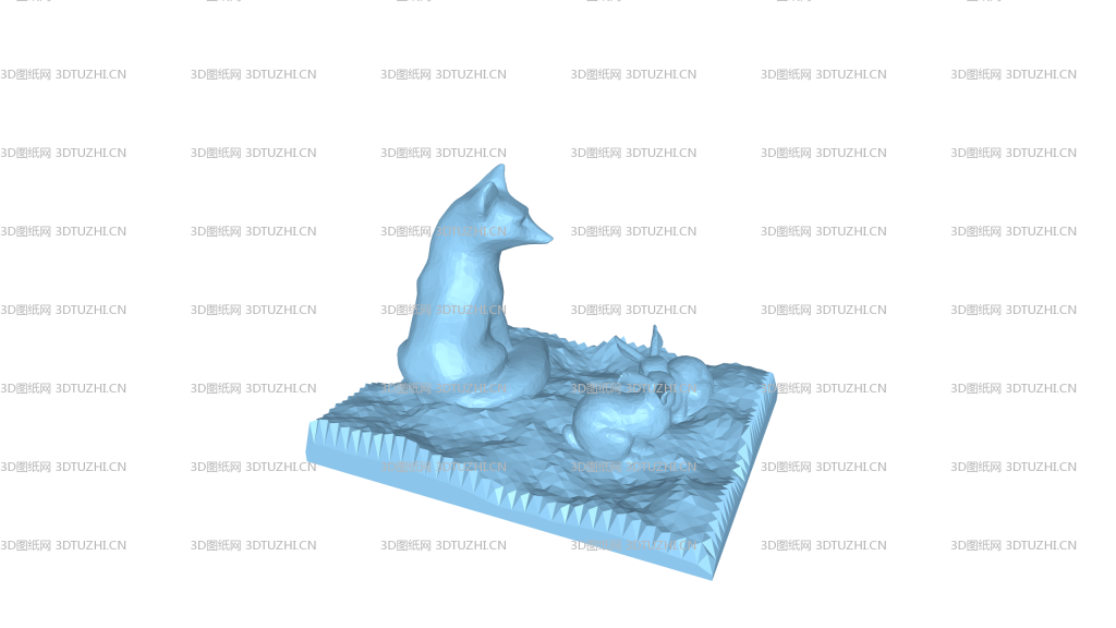 狐狸和兔子-3D图纸网