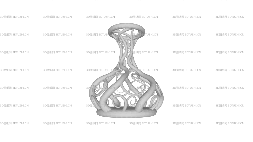 镂空花瓶瓶子模型-3D图纸网