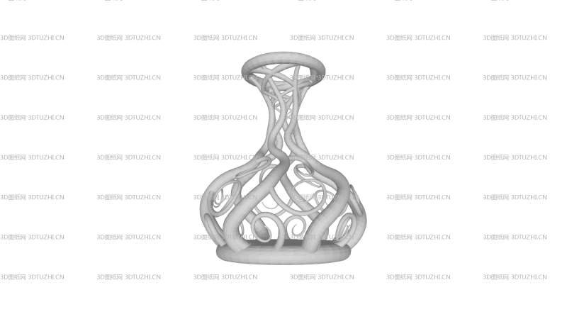 镂空花瓶瓶子模型-3D图纸网