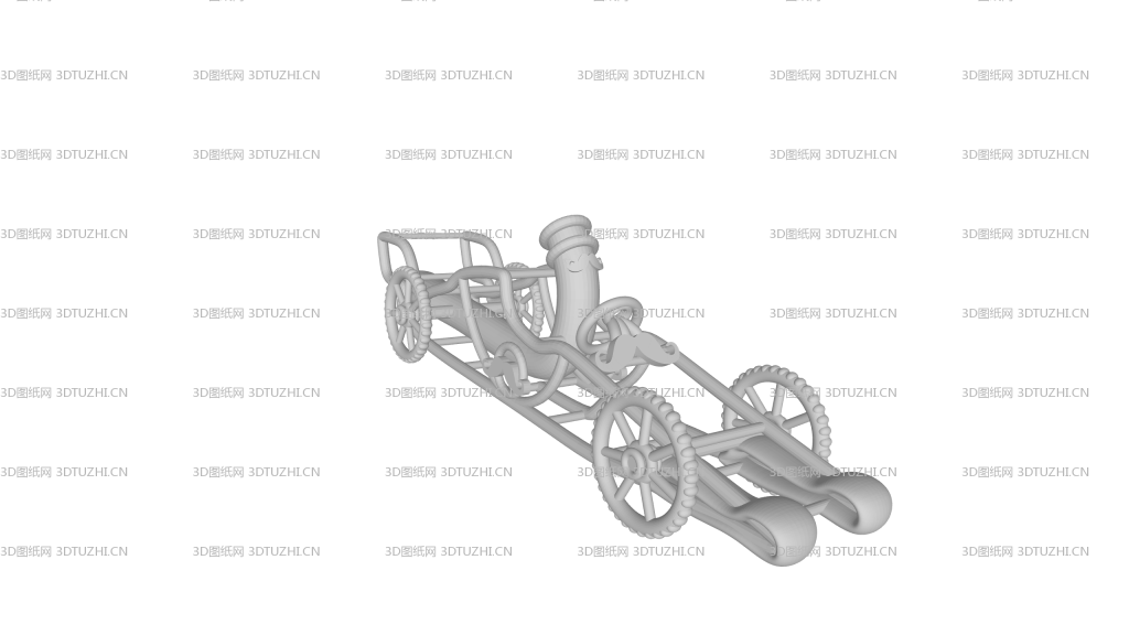 空中赛车模型-3D图纸网
