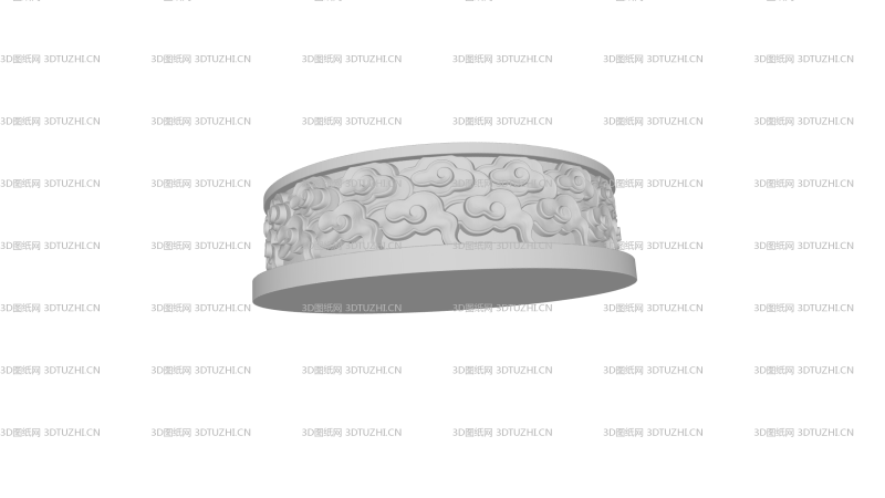 祥云纹底座-3D图纸网