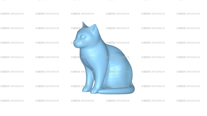 小猫模型图纸-3D图纸网