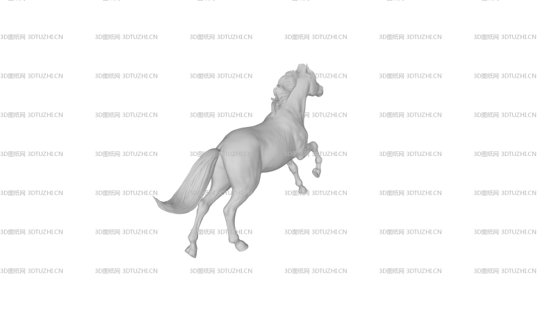 骏马马奔跑-3D图纸网