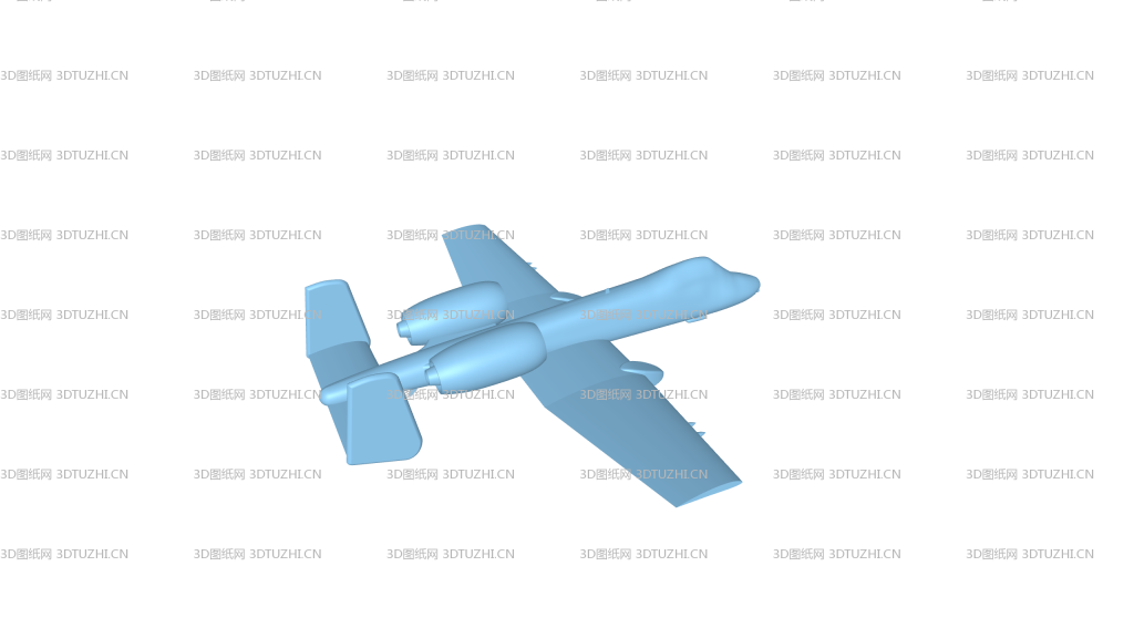 A10+疣猪战斗机-3D图纸网