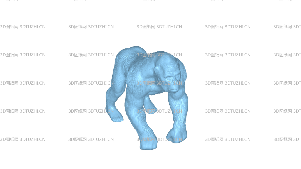 非洲大猩猩猴子-3D图纸网