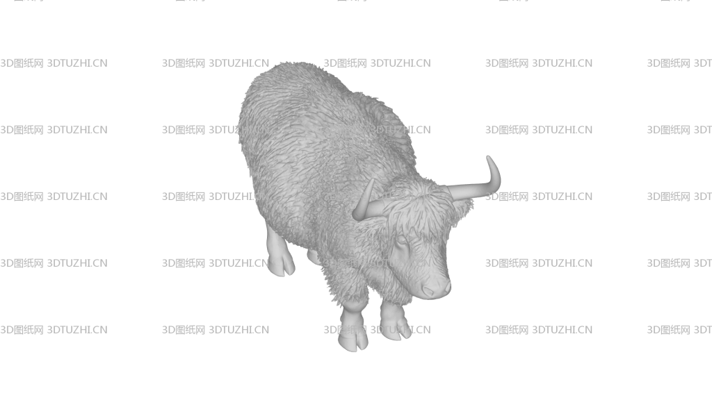 西藏牦牛野牦牛-3D图纸网
