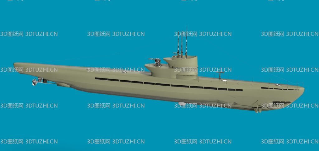 德国U型潜艇-3D图纸网
