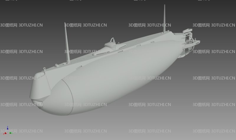 美国USS荷兰”号SS-1潜艇-3D图纸网