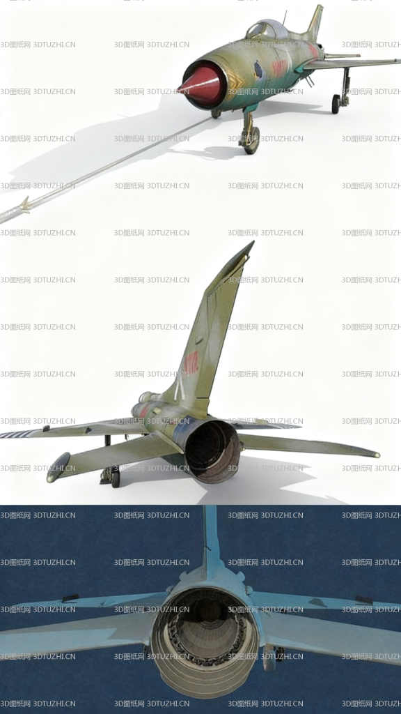 苏联俄罗斯米格21战斗机飞机-3D图纸网