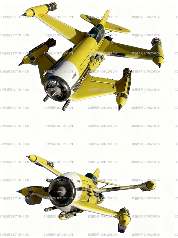 YFQ-44战斗无人机-3D图纸网