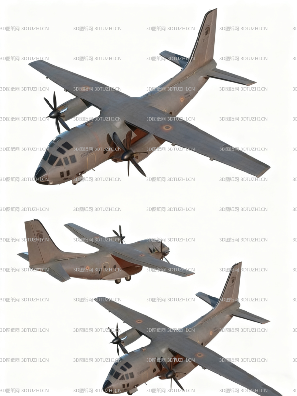 C-27J Spartan 军用运输机-3D图纸网