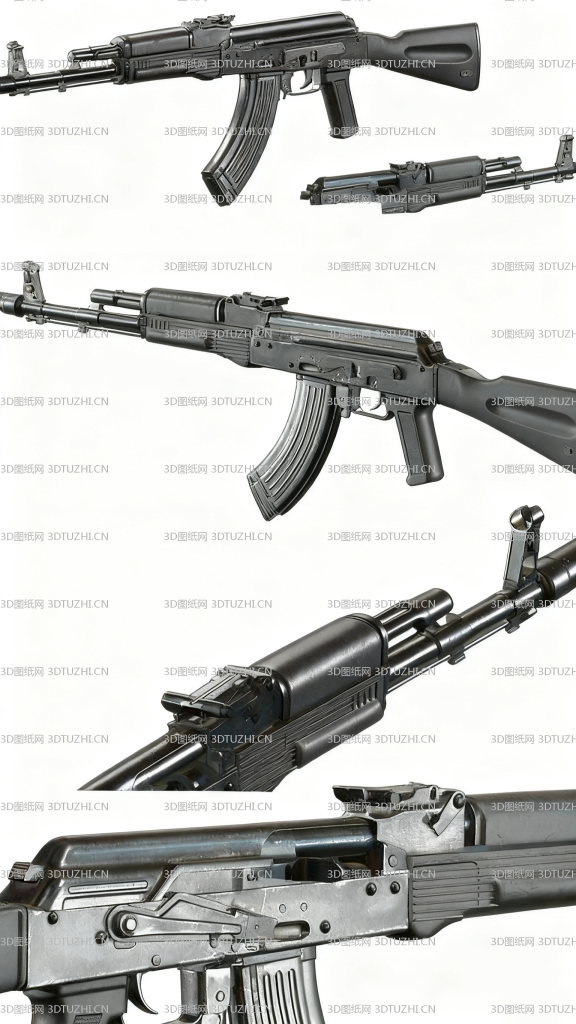 俄罗斯AK-103 步枪3D model-3D图纸网