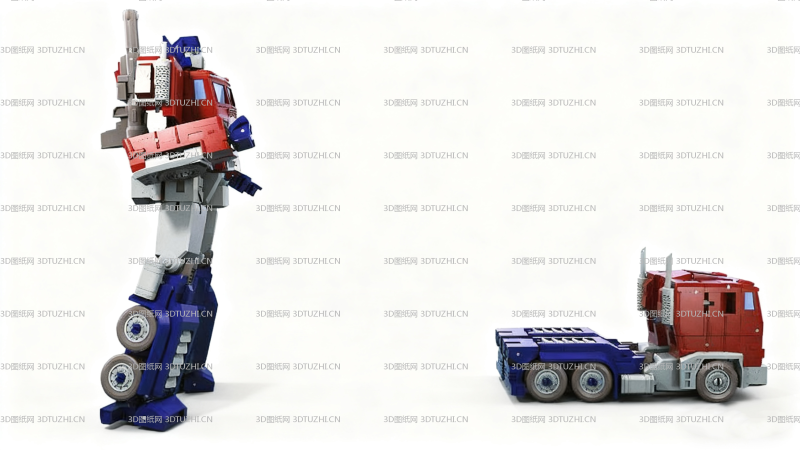 擎天柱可变模型-3D图纸网